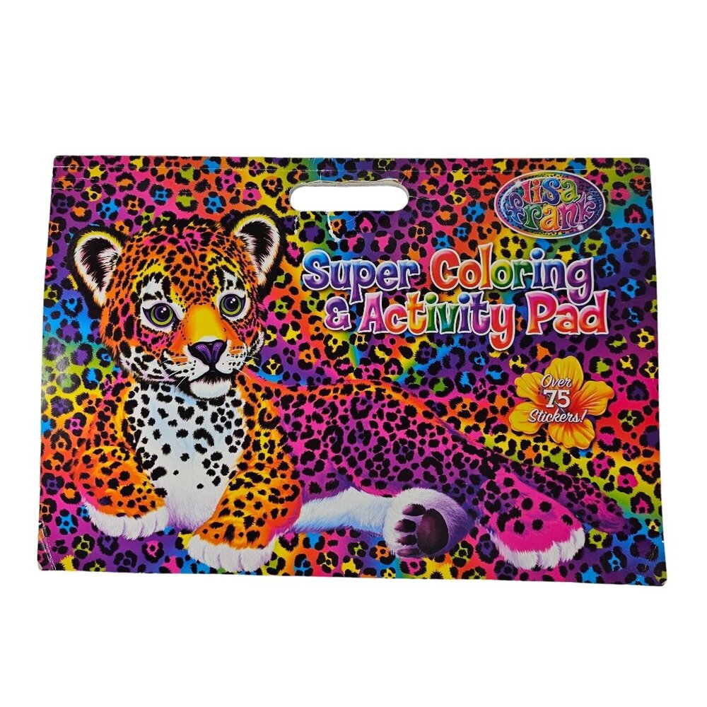 Lisa Frank Super Coloring Activity Pad Multicolor Stickers *Missing Stickers*